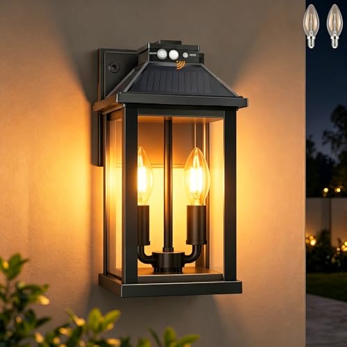 ropelux Solar Lights Outdoor Waterproof, 3 Modes Porch Lights, Motion