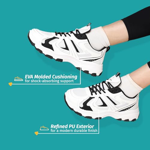 Image of YOHO Tempo Chunky Sneakers for Women|Stylish & Lightweight Casual Sports Shoes for Woman /Girls |Walking, Running, Gym & Everyday Use -0705