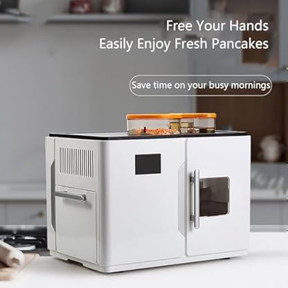 GESAIDES Vollautomatischer Roti-Maker, Elektrische Maschine zur Herstellung von Chapati-Tortilla-Pfannkuchen, eine Taste zum Einmaligen Zubereiten von 20 Stück, für Chapati, Mehl-Tortilla – Bild 3