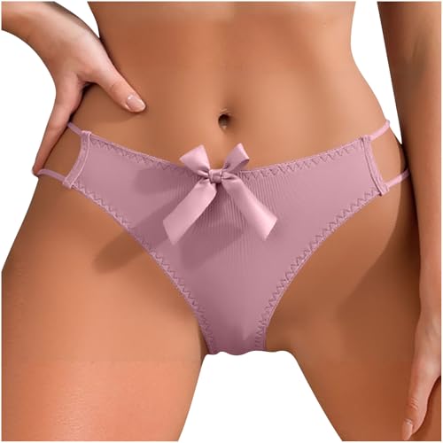 Women's Bowknot Briefs Seamless Strappy Cheeky Panties Naughty Breathable Ladies Lingerie Underwear