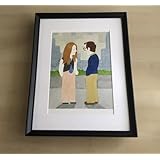 額装 和田誠 アニーホール ダイアンキートン A3額 ポスター風デザイン イラスト 映画 ウディアレン 女優 アカデミー賞