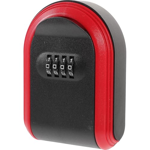 Caja de seguridad para llaves pequeña exterior resistente con código rojo 2