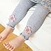 Snadulor 4 Pack Baby Girl Leggings Litter Girls Ribbed Leggings Footless Tights Cute Ankle Length Pants for Infant Kids Multicoloured