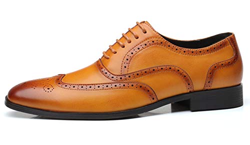 Mens Brogue Oxford, Lace-up Wingtip Dress Shoes,Formal Lace Up Shoes for Men3