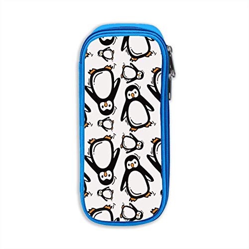 Preisvergleich Produktbild Penguins Pencil Pen Case Beuteltasche Student Stationery Office Kosmetische Schminktasche Aufbewahrung Blau
