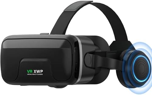 XWP VR Headset con Auriculares, Gafas De Realidad Virtual 3D para...