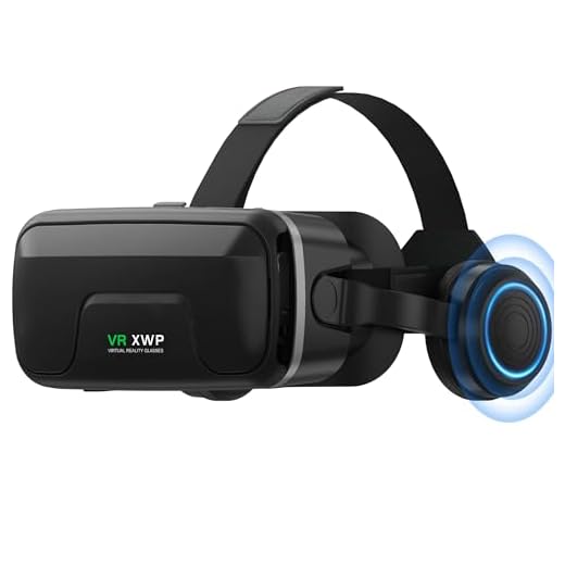XWP VR Brille Headset mit Kopfhörern, 3D Virtual-Reality-Brille für Handyspiele, Filme & Spielzeug, kompatibel mit iPhone & Android 4,7–7,2", Geburtstags Kinder und Familie