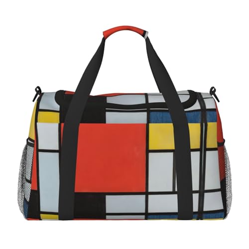 Sacs de voyage femmes Composition rouge jaune bleu noir taille unique