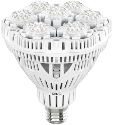 SANSI 36W LED Grow Light Bulb for Indoor Plants, E27 Daylight Full Spectrum LED Plant Light Bulb, Sunlight White Grow Light Lamp for Indoor Plant Garden Farming Greenhouse
