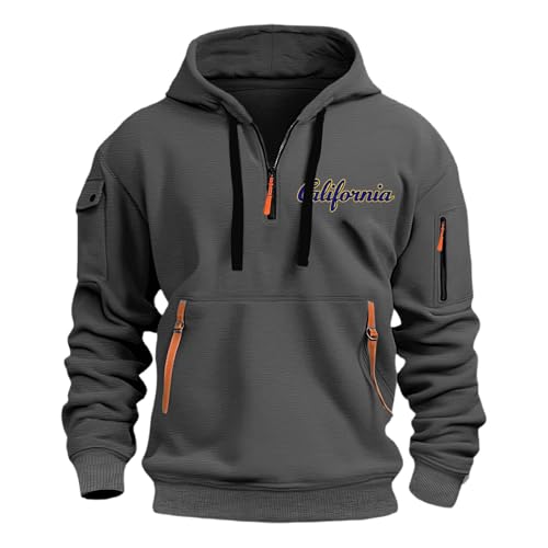 Sweatshirt décontracté uni homme en molleton anti-boulochage doux et chaud