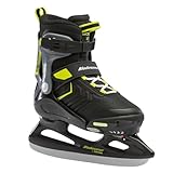 Bladerunner Ice by Rollerblade Micro Ice XT, Junior, Adjustable, Black and Lime, Ice Skates