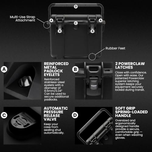 Image of NANUK T30 Waterproof Camera Case with Cubed Foam (16L) - Hard Protective Case for Cameras, Drones & Sensitive Equipment - Dustproof & Impact Resistant - Black