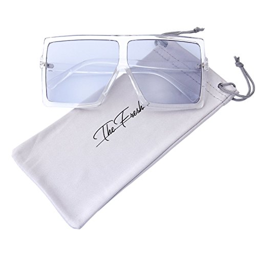 Image of The Fresh Large Oversized Fashion Square Flat Top Sunglasses - Exquisite Packaging