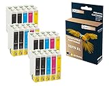  QUALITONER - 20 Cartouches Compatible pour EPSON T0715 XL T0715XL Noir (x8) + Cyan (x4) + Magenta (x4) + Jaune (x4) (Guépard) pour Epson Stylus D 120