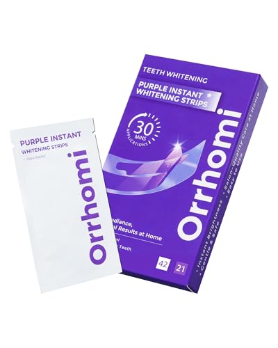 Image of Teeth Whitening Strips, Purple, Enamel Safe, Sensitive, 21 Treatments