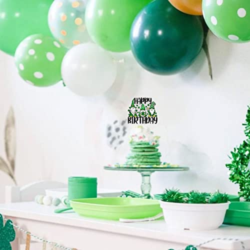 Happy Birthday Cake Topper - Perfect For St. Patrick's Day Holiday Parties, Lucky Clover Themed Birthday Parties This Is A Gnome And Clover Decoration That Any Boy Or Girl Will Love -Sugargera #TOP5