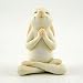 Top Collection Miniature Fairy Garden & Terrarium Yoga Bunny in Seated Namaste Pose Statue, Small
