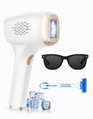 Image of RBPVON IPL Laser Hair Removal Device with Ice Cooling, 999,999 Flashes Hair Remover for Women & Men, 3-in-1 HR/SC/RA Modes, 9 Energy Levels for Face, Bikini Line & Body