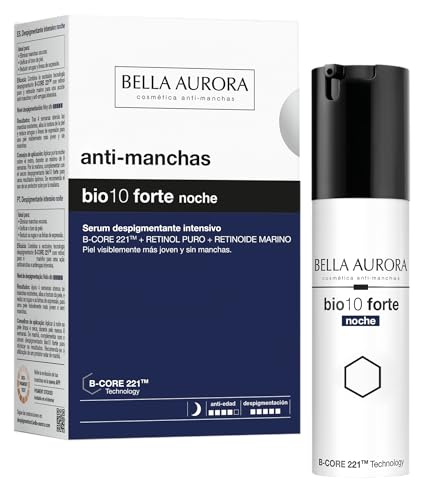 BELLA AURORA - Bio10 Forte Notte 30 ml, Trattamento Depigmentante Intensivo Notturno, Siero Antimacchia, Stimola Rinnovamento Cellulare, Tutti i Tipi di Pelle, Apporta Luminosità, Tecnologia B-CORE221