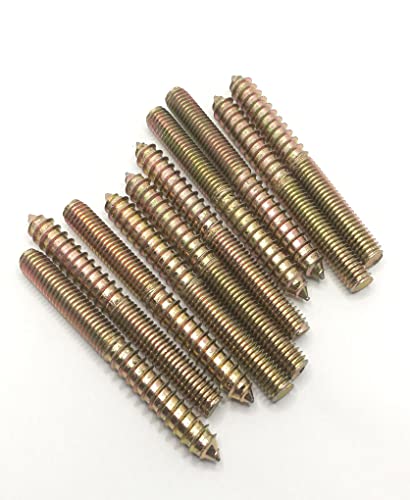 Image of Hanger Bolt M8x75 Double Headed Bolt Self-Tapping Screw for Furniture 10Pcs