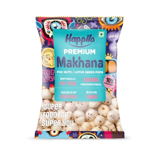 Image of Happilo Premium All Natural Fox Nuts (Phool Makhana) 100g | Lotus Seeds, Gorgon Nuts, Puffed Kernels, Hand-Picked