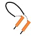 XIASABA V E R Retractable Ice Picks Kit Comfortable Grip Incisive Tip Ice Awls with Whistle for Fishing Skating Emergency Yellow (Orange)