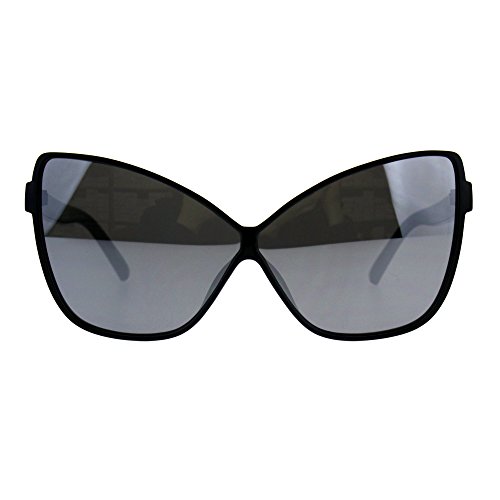 Womens Oversized Sunglasses Square Cateye Butterfly Frame Mirror Lens2