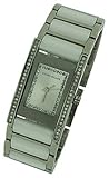  KAREN MILLEN Damen Armbanduhr mit Kristall besetzter Lünette & Ziffernblatt, Edelstahl & Keramik K121
