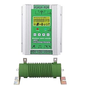 Controlador Híbrido Solar Eólico, DC12V 24V Controlador Híbrido Solar Eólico MPPT Regulador de Carga de Refuerzo para Inversores de Energía Solar, Eólica Y de Litio ácido