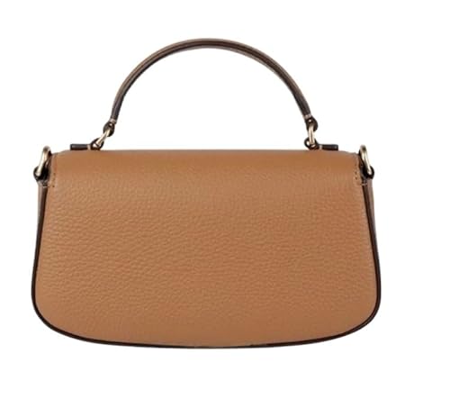Tory Burch Britten Mini Top Handle Leather Crossbody Bag (Moose)