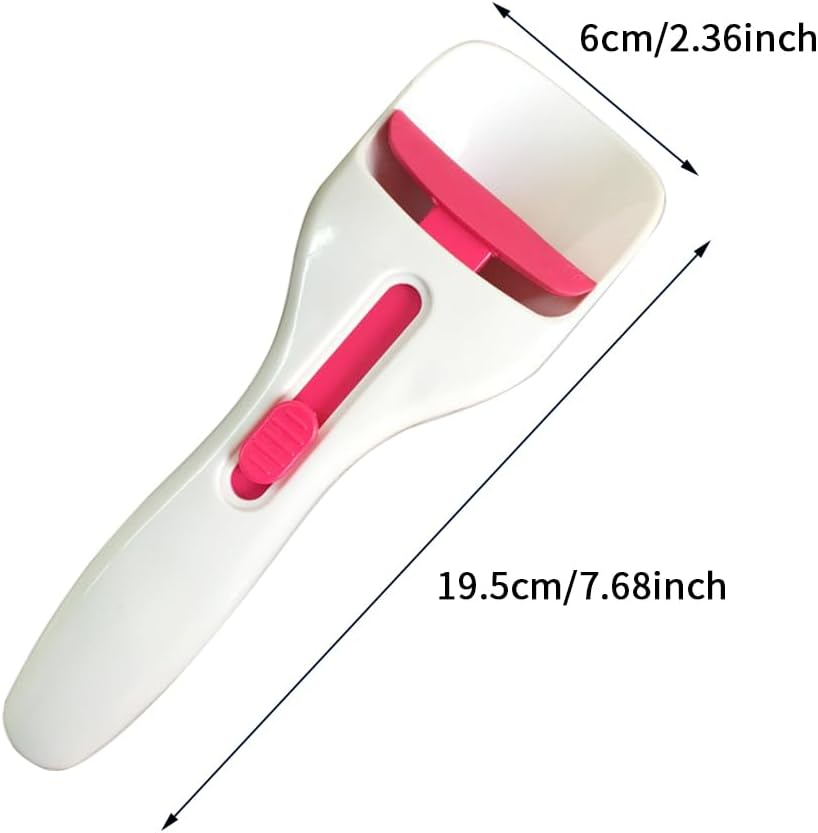 Cupcake Scoop, Slide Button Cake Batter Dispensing Spoon Pastry Spatula Spoon Home Baking Tool for DIY Cupcake, Ice Cream Ball, Cookie(White)