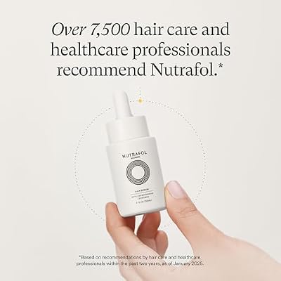 Nutrafol Women's Hair Serum, Supports Visibly Thicker and Stronger Hair, Vegan, Lightweight and Fast-Absorbing