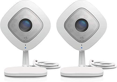 Arlo Q VMC3040-100NAR 1080p Hd Security Camera with Audio 2 Pack, White (Renewed)