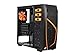 DIYPC Zondda-O Black USB 3.0 ATX Mid Tower Gaming Computer Case with 3 x Orange Fans (1 x 140mm LED Fan x side, 1 x 120mm LED Fan x front, 1 x 120mm fan x rear)
