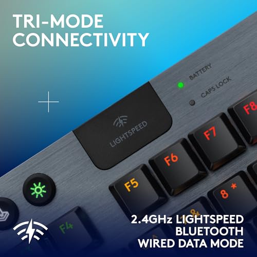 Logitech G915 X Lightspeed TKL Low-Profile Wireless Gaming Keyboard, Double-Shot PBT Keycaps, Fully Programmable Keys, RGB Backlighting, Sleek Aluminum Finishing, GL Brown Tactile - PC/Mac by Logitech G - Image 5