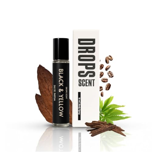 Image of Black & Yellow Eau De Parfum for Men, Long Lasting Woody Perfume with Oud, Coffee, Amber & Incense Notes, Pocket Perfume Spray for Daily Wear & Travel - 10 ml