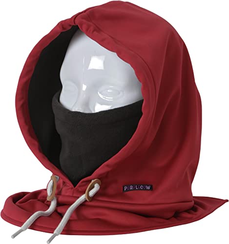 namelessage(ネームレスエイジ) ×purplecow フードウォーマー フード付き ネックウォーマー 撥水 防風 3層フィルム入り ボンディング生地 全9色 age-70FB レッド Fサイズ スノーボード ウェア スキー 防寒 メンズ レディース バイク スノボ