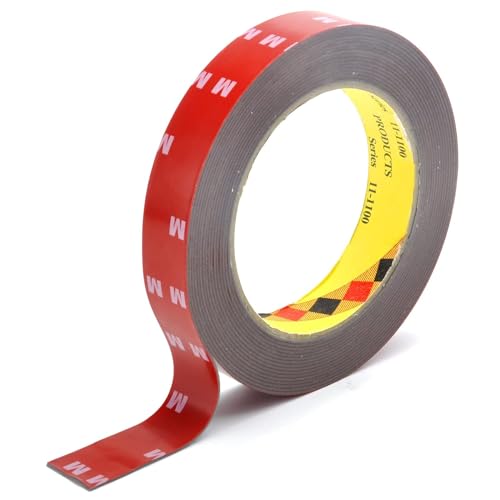 XRVRILE Nastro biadesivo extra forte, adesivo per montaggio a specchio auto, resistente al calore, adesivo per auto, casa e ufficio, 5 m, 1 rotolo (20 mm)
