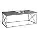 Monarch Specialties I 3225, Cocktail Table, Chrome Metal, Grey