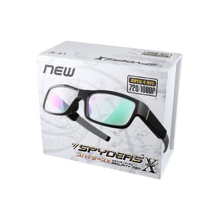 Amazon Co Jp メガネ型カメラ スパイカメラ スパイダーズx E 260 センターレンズ 小型カメラ 防犯カメラ 小型ビデオカメラ 7p スペアバッテリー 16gb内蔵 カメラ