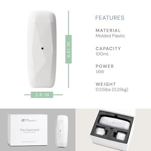 Air Esscentials The Diamond Gift Set, Smart Scent Air Machine Luxury Kit, Waterless Fragrance Oil Diffuser with 2 Scents & Bluetooth Control, Santal & Sensual Wood, White by Air Esscentials - Image 6