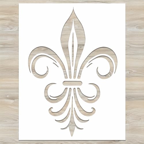 Fleur de Lis Stencil Template 5x6