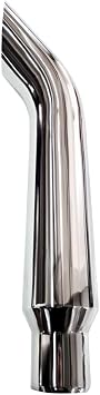 GERTEC 7" to 5" OD x 36 inch Chrome Stack Pipe Bull Horn