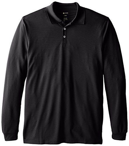 Haggar Men's Big & Tall Long-Sleeve Textured Polo