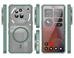 Elubugod Compatible with Nothing Phone (3A) Pro Case Cover,Compatible with MagSafe,Anti-Fall,Compatible with Nothing Phone 3a Pro A509P Shock-Absorbing Protective Case Green