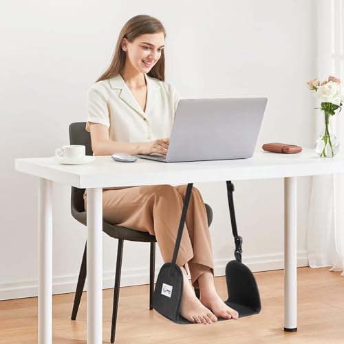 Cerbonny Airplane Foot Rest - Portable And Adjustable Foot Hammock,Airplane Travel Flight Essential For Relaxing Your Feet During Airplane Journeys - Office Footrests thumb #4