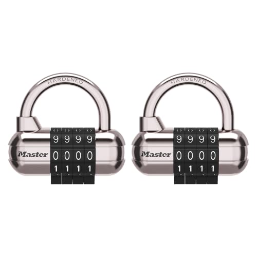 Master Lock Resettable Combination Padlock, 2-Pack, 1523BLKEC2