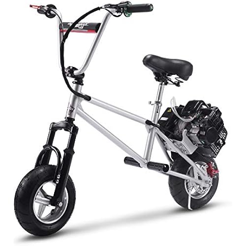 Gas Mini Bike V2 2-Stroke, Air Cooled, Adult Super Scooter, Gas Youth Mini Cross Country Bike, Motorcycle Cross Country Bike, EPA Approved, 13+ Years Old