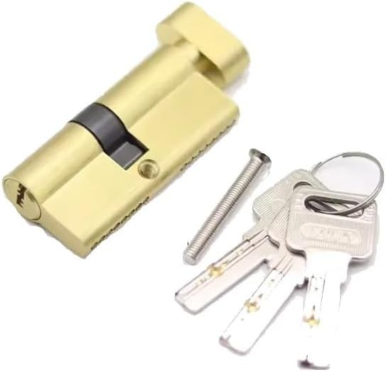 Euro Cylinder Lock，Euro Lock Cylinder， with 3keys Height 32MM Length 50mm to 85mm for Aluminum Alloy Door Anti-Theft Eccentric Barrel(30x50t)