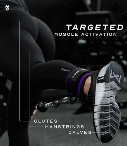 Image of Gymreapers Ankle Straps For Cable Machine Kickbacks, Glute Workouts, Lower Body Exercises - Adjustable Leg Straps with Neoprene Padding
